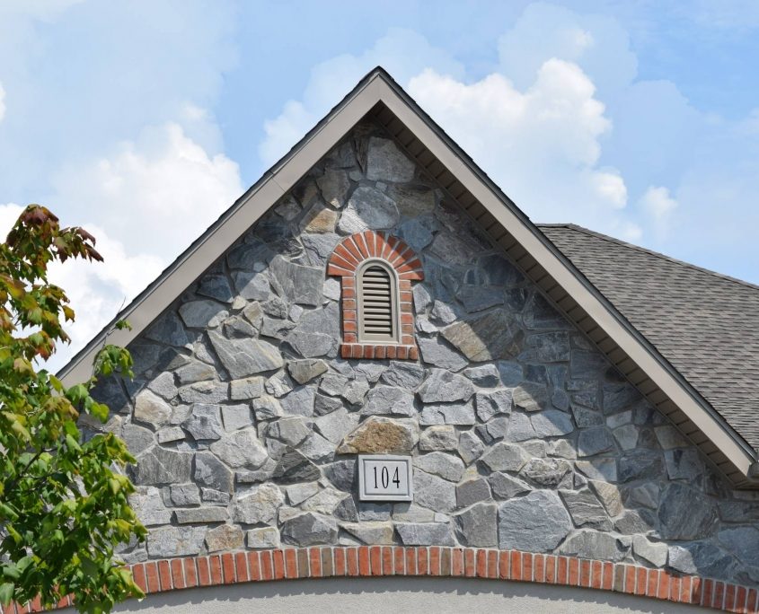 Natural Stone Veneer House Gable