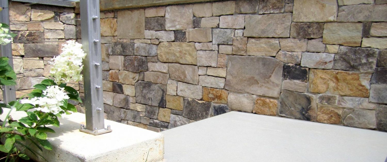 natural veneer stone on house